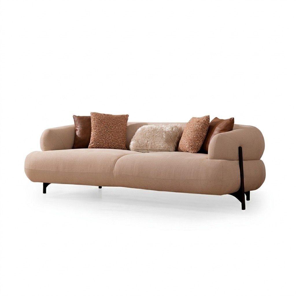 Sofa 3 Seater Design Sofas Upholstery Couches Leather Relax Seat Furniture Modern Relax
