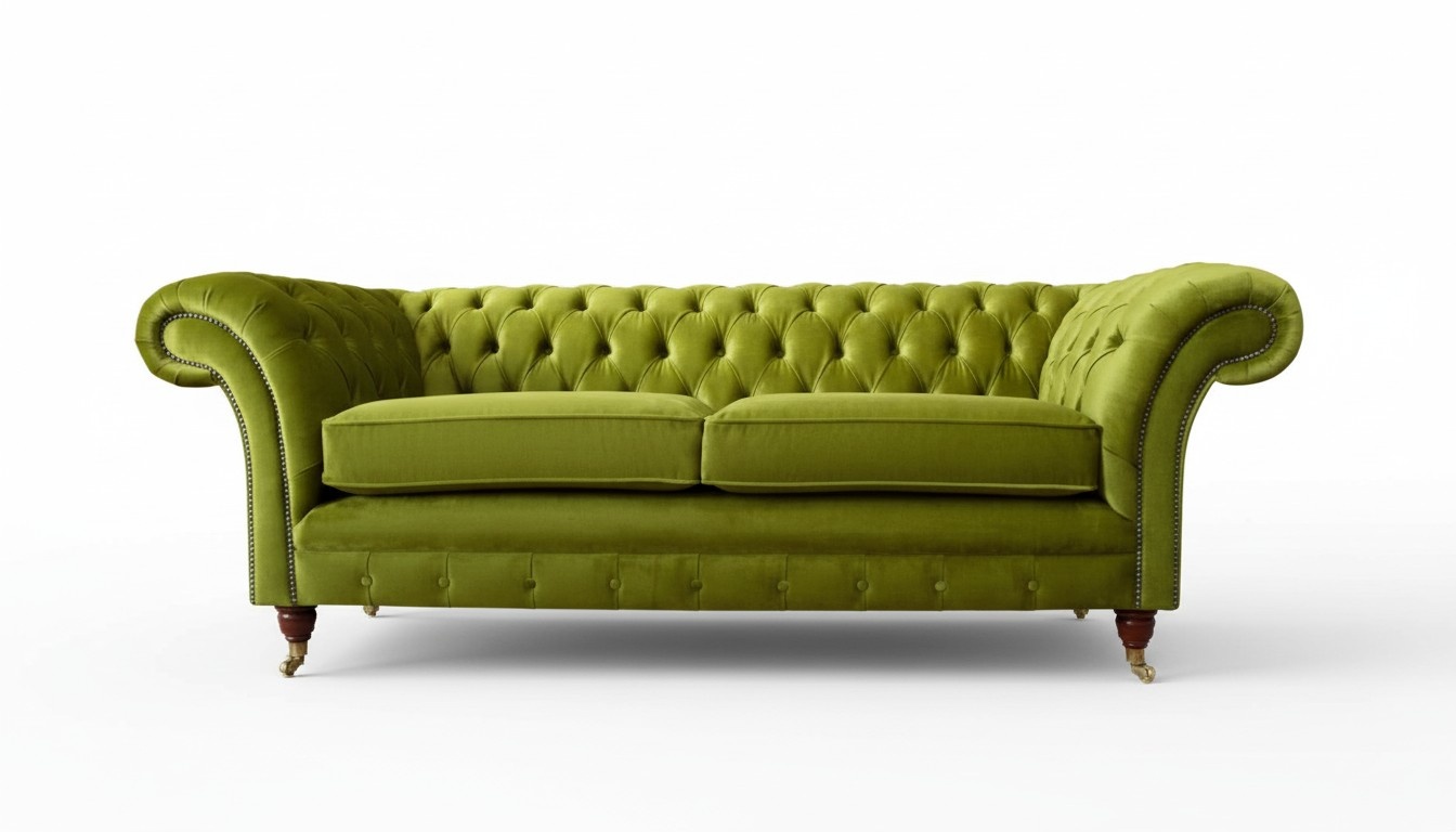 Sofa 3 Seater Fabric Design Couch Upholstery Sofas Textile Modern Chesterfield