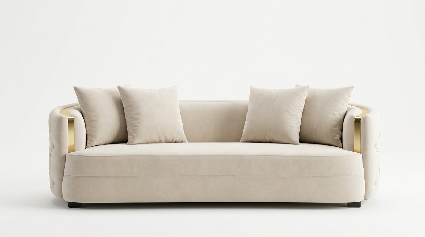 Sofa 3 Seater Furniture Fabric Three Seater Sofas Luxury Design Living Room Modern Style