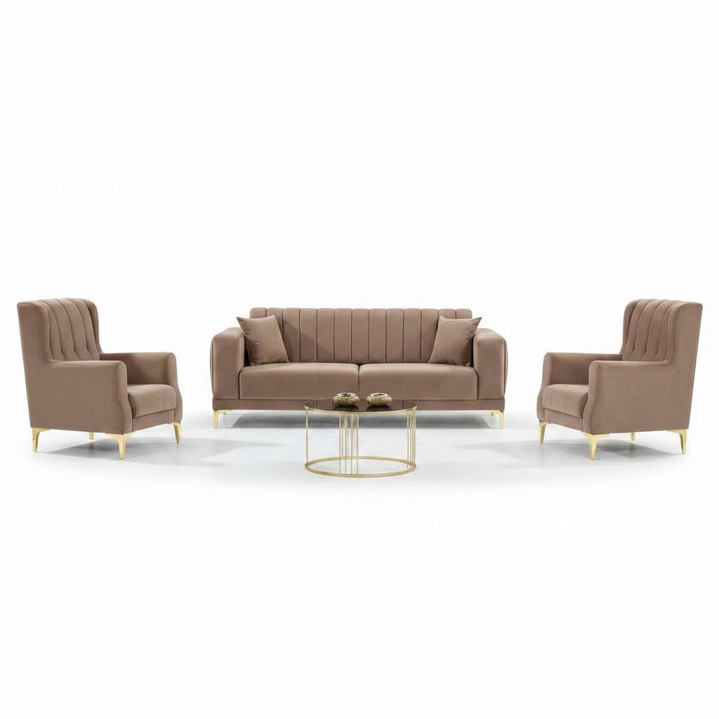 3-Seater Sofa Living Room Set Relaxation Sofa Complete Sofa Lounge Set