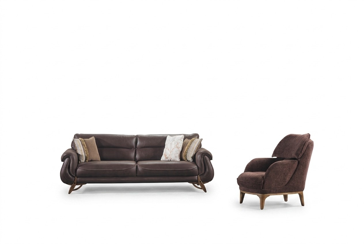 Sofa 3-seater living room couch complete sofa lounge set relaxation set 2-piece