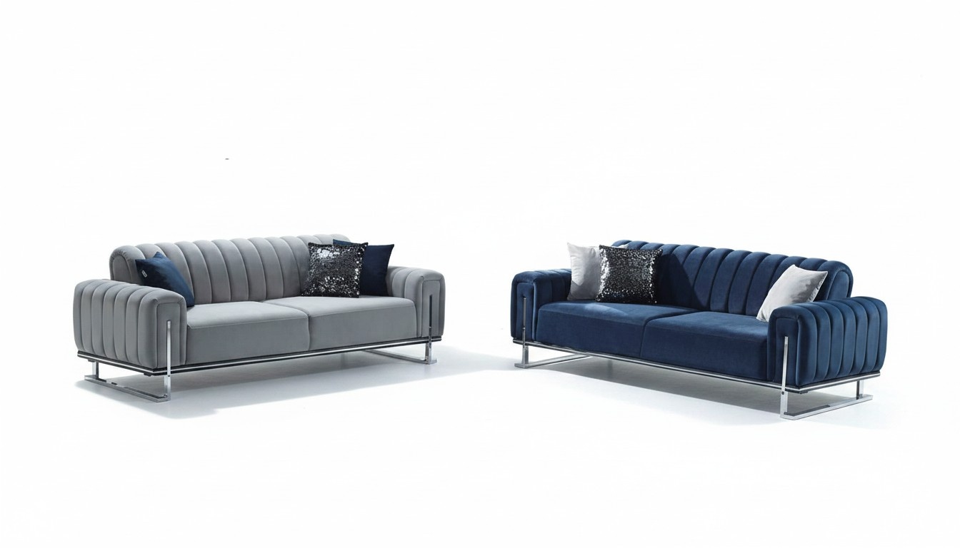 Sofa 3-seater relaxation set living room 2-piece lounge set complete sofa couch
