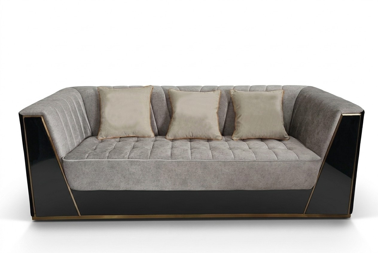 Sofa 3 Seater Sofas Luxury Textile Couches Big Upholstery Designer Furniture Three Seater