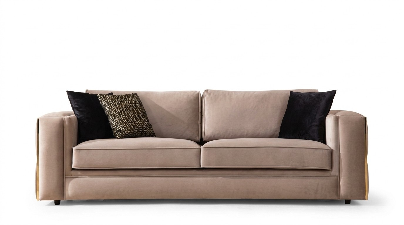 Sofa 3 seater textile sofas couch upholstery luxury furniture modern three-seater new