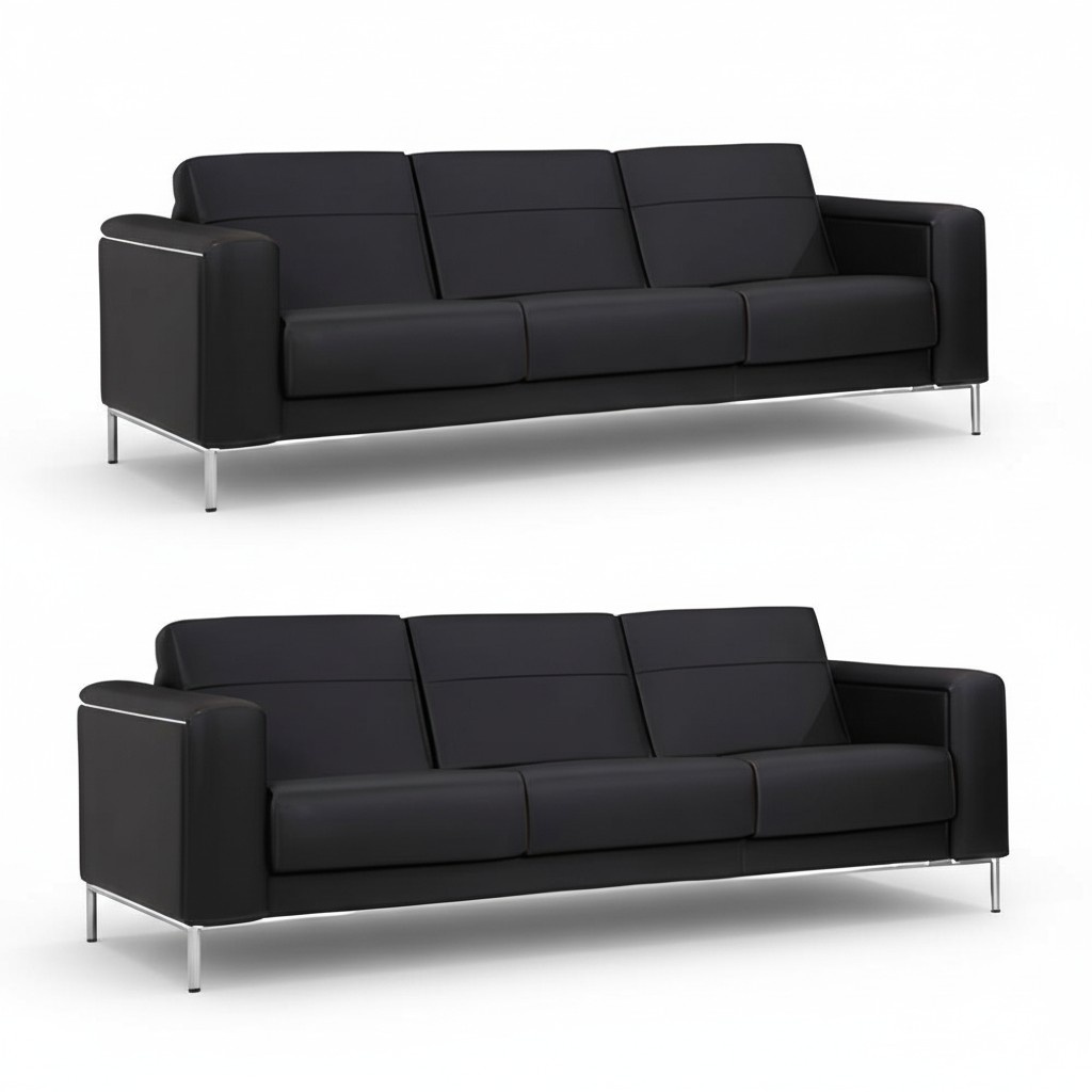 Sofa 3-seater upholstered designer couches 2x 3-seater leather set