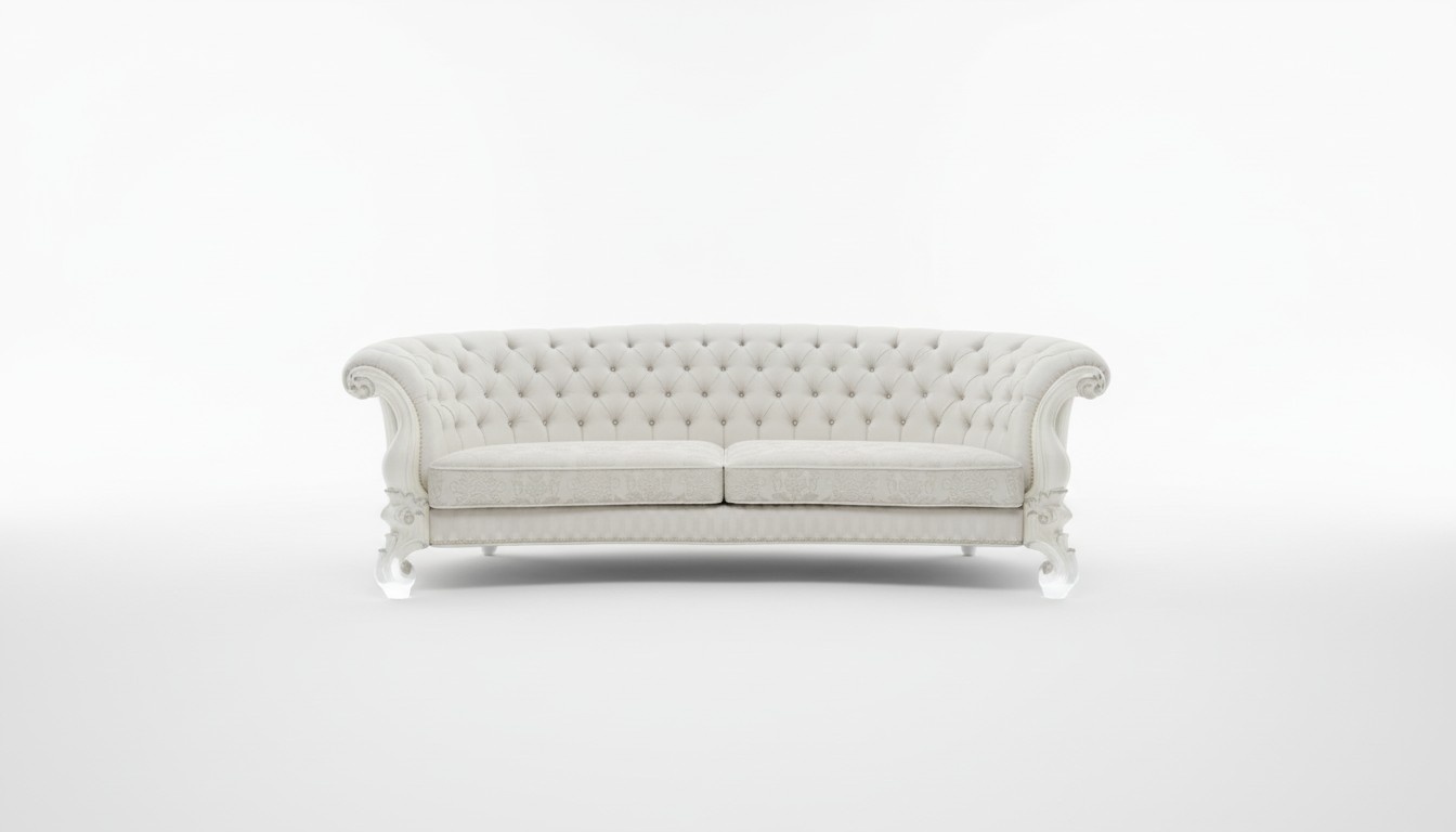 Sofa 4 seater Couch design Chesterfield Upholstery Seat Set Leather Textile New