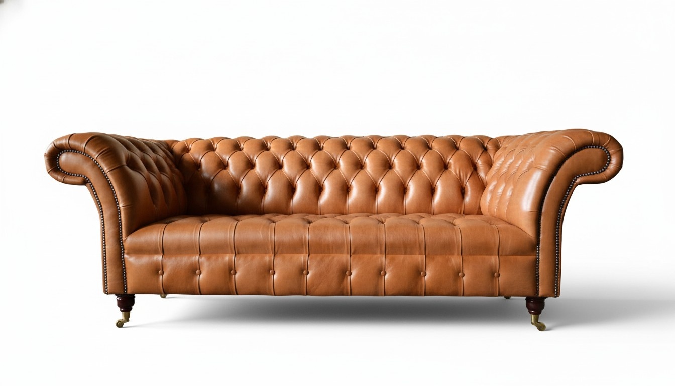 Sofa 4 Seater Seat Modern Chesterfield Sofas Couches Upholstery Brown New