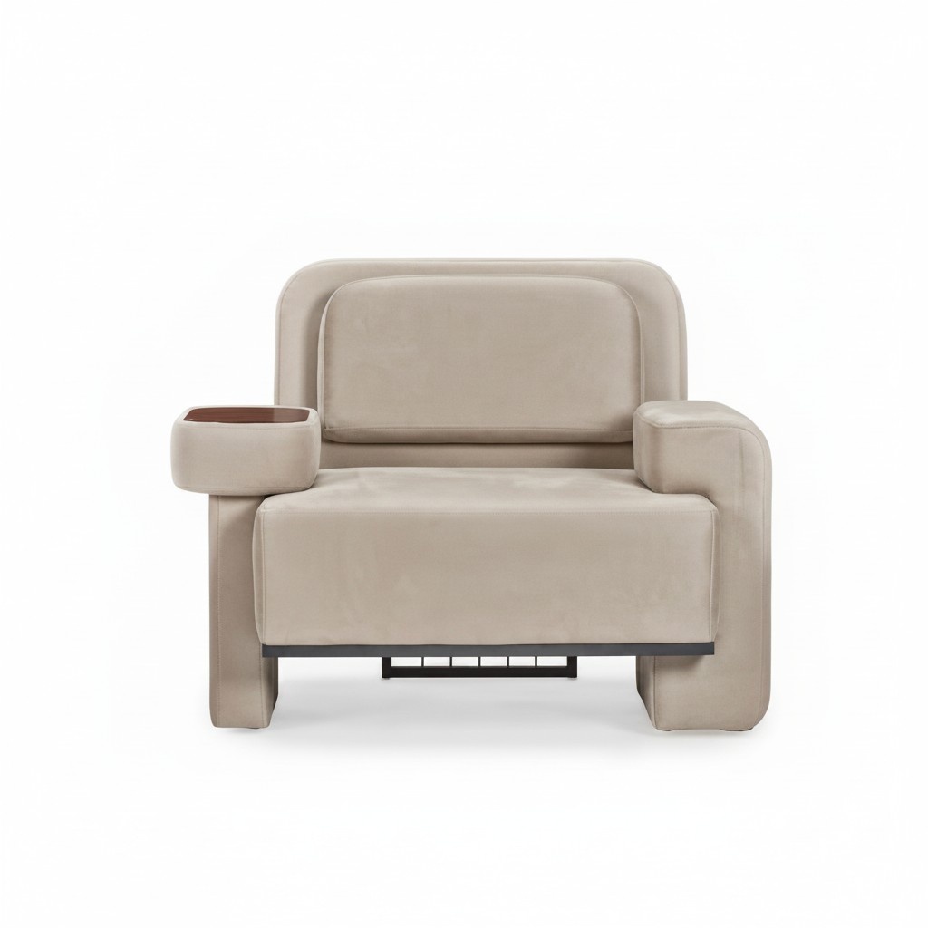 Sofa chair reclining chair upholstered chair swivel couch lounge club beige