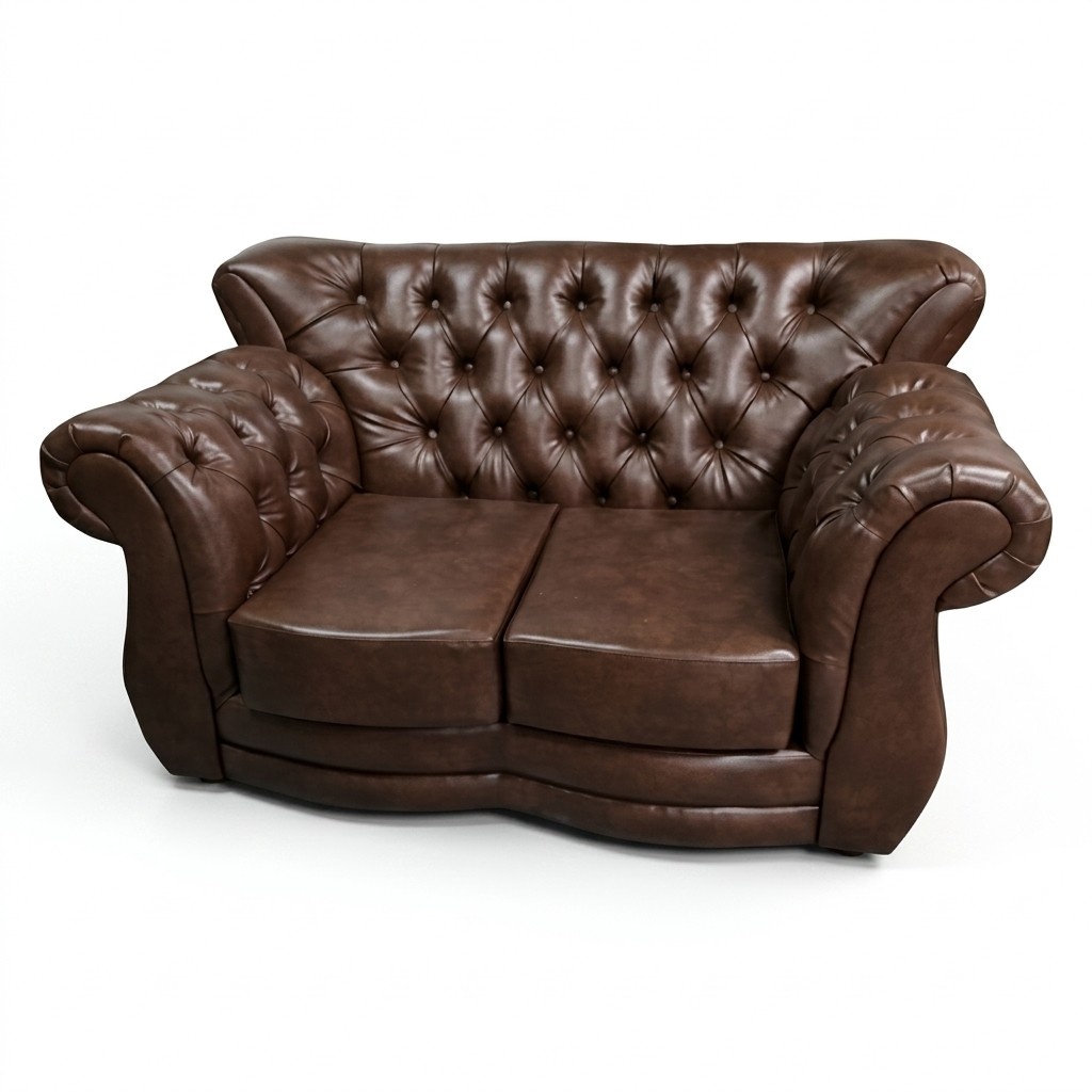 Sofa Chesterfield Luxury Couch 2 Seater Sofas Brown Leather Sofa Couches