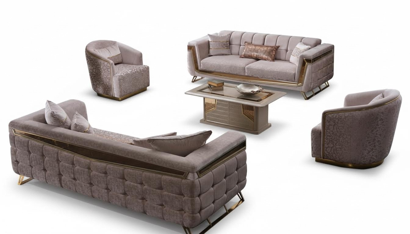 Sofa Couch Sofa set living area living room set coffee tables armchairs 5 pieces