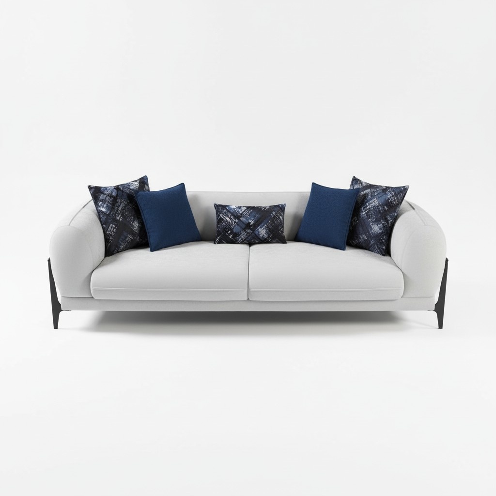 Sofa Couch Upholstery Three Seater Grey Couches Furniture Modern Design 3 Seater Sofas New