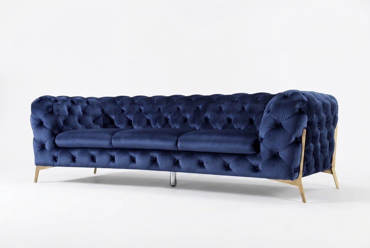 Sofa couch upholstery XXL Big set designer couches Chesterfield textile 3+2+2