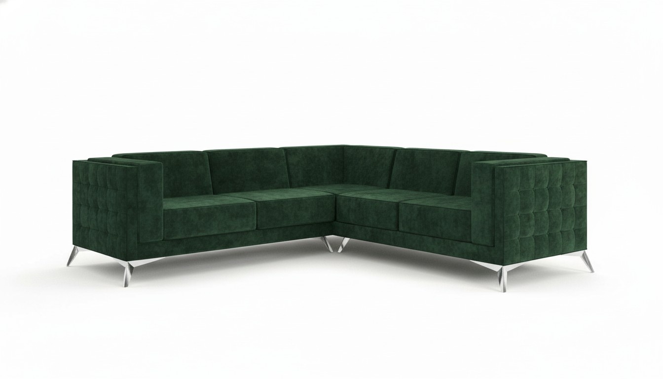 Sofa L Shape Chesterfield Couch Living Room Set Design Classic Corner Sofa