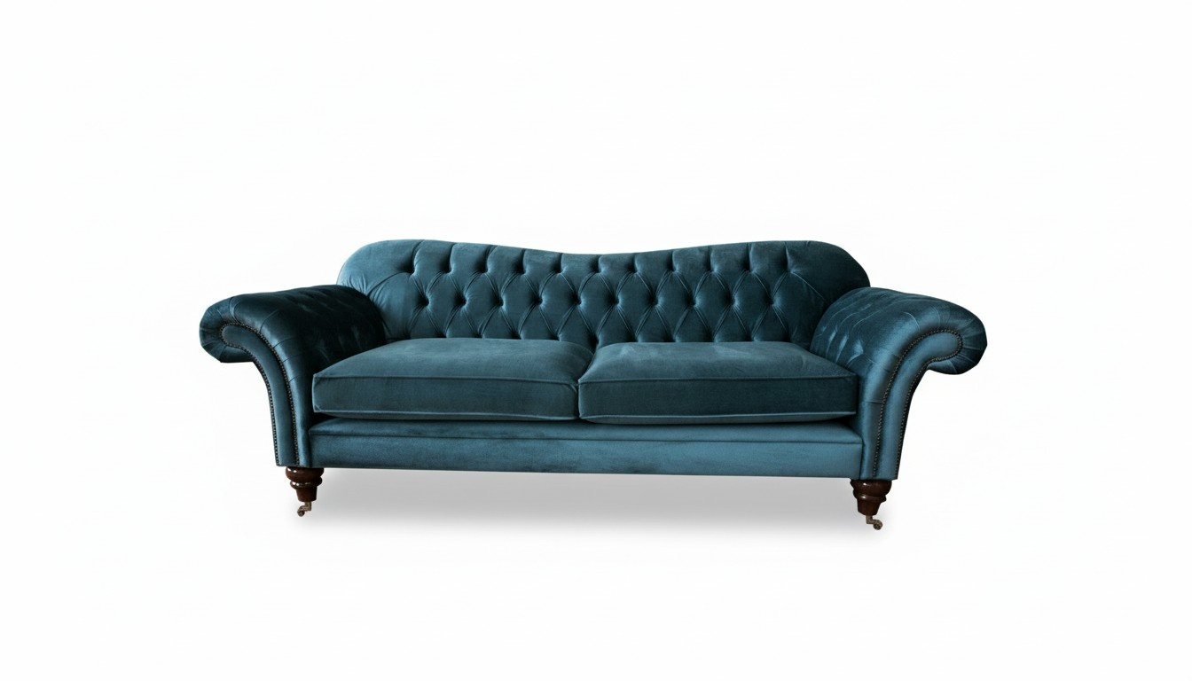 Sofa Luxury Textile Chesterfield Couch Sofas Upholstery Big 3 Seater Set Design