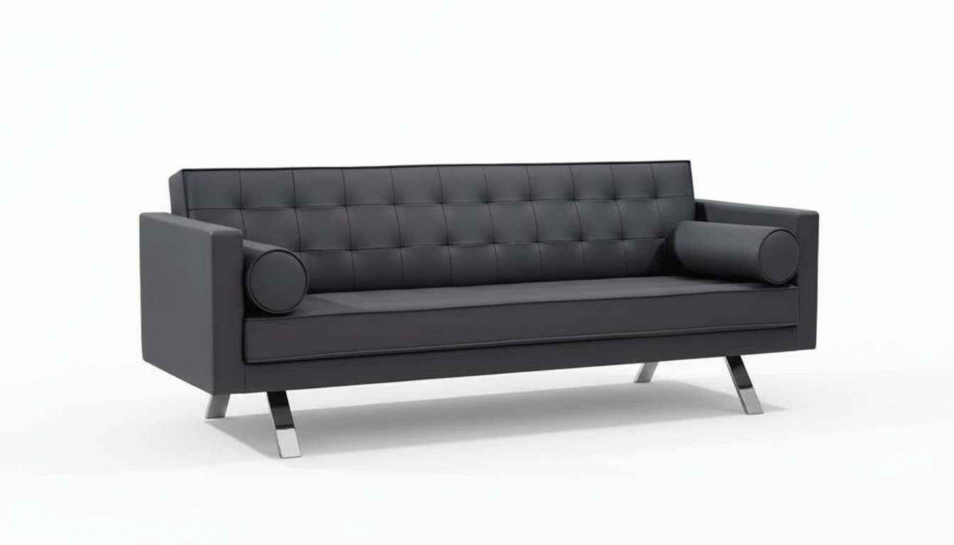 Modern Sofa 3-Seater Office Furniture Seat Leather Upholstered Chair Sofa Textile