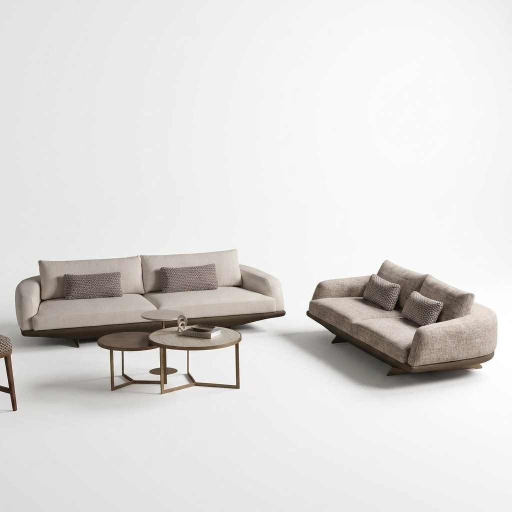 Sofa Sofa set 2x 3-seater set design upholstered sofas modern suite