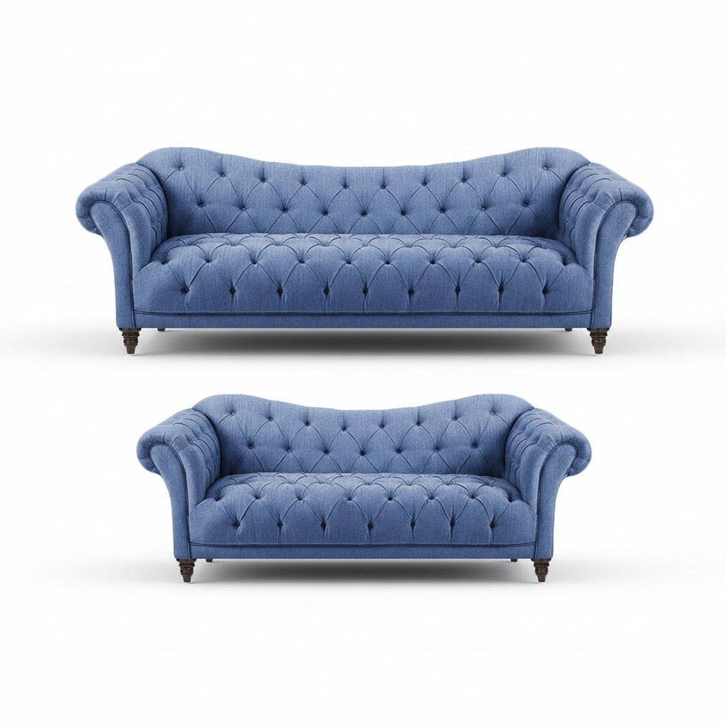 Sofa Set 2pcs Modern Luxury Sofas Set Chesterfield Living Room New