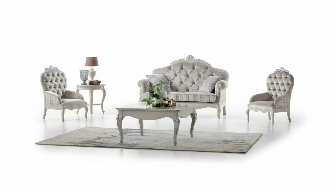 Sofa Set 2 Seater Set Velvet Armchair Coffee Table Luxury Sofas Fabric