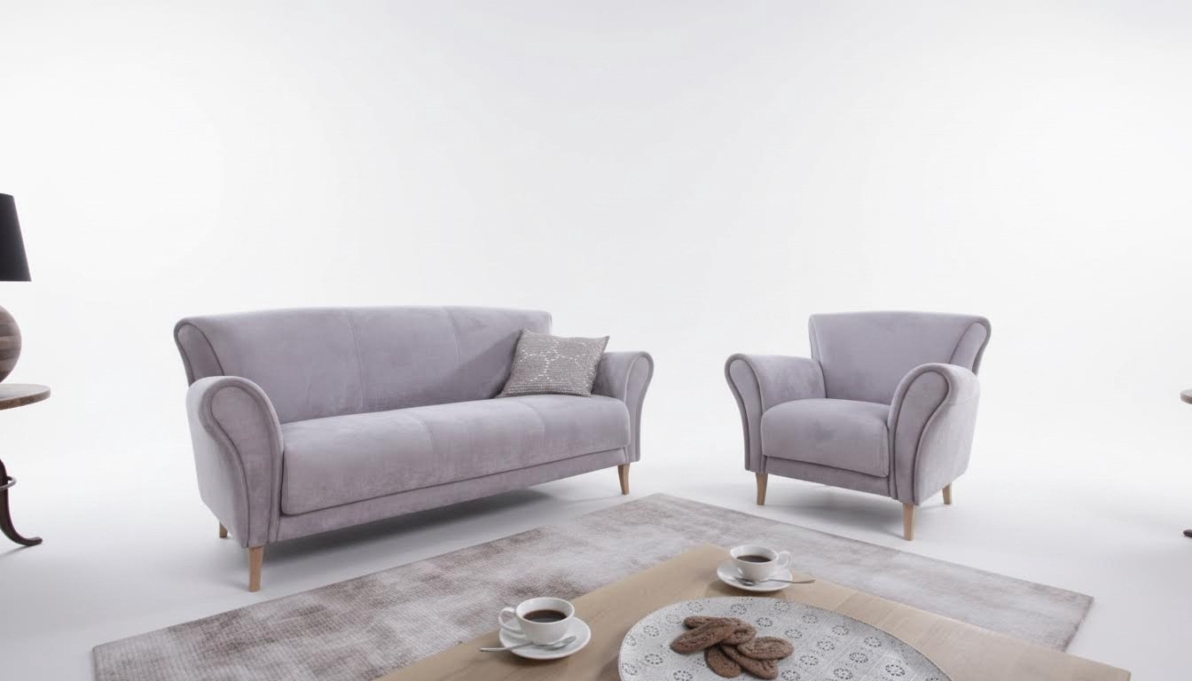 Sofa Set 3+1 Seater Sofas Couch Upholstery Set Classic Couches Fabric