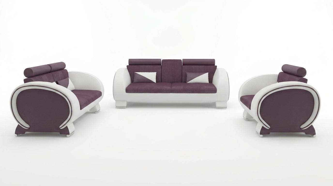 Sofa set 3+2+1 textile fabric couch design sofa living area upholstered set