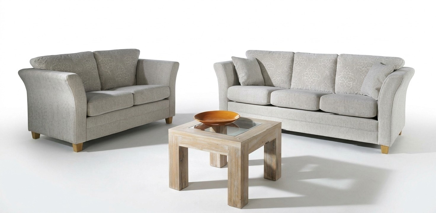 Sofa set 3+2 seater with bed function upholstered set leather couch LOUISIANA