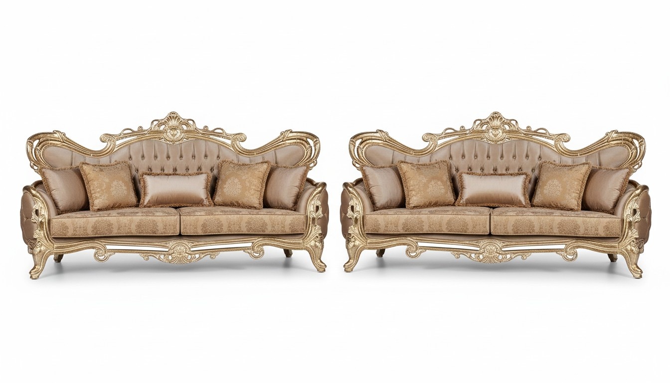 Sofa Set 3+3 Seater Sofa Armchair Sofas Relax Luxury Set Living Room Baroque 2pcs