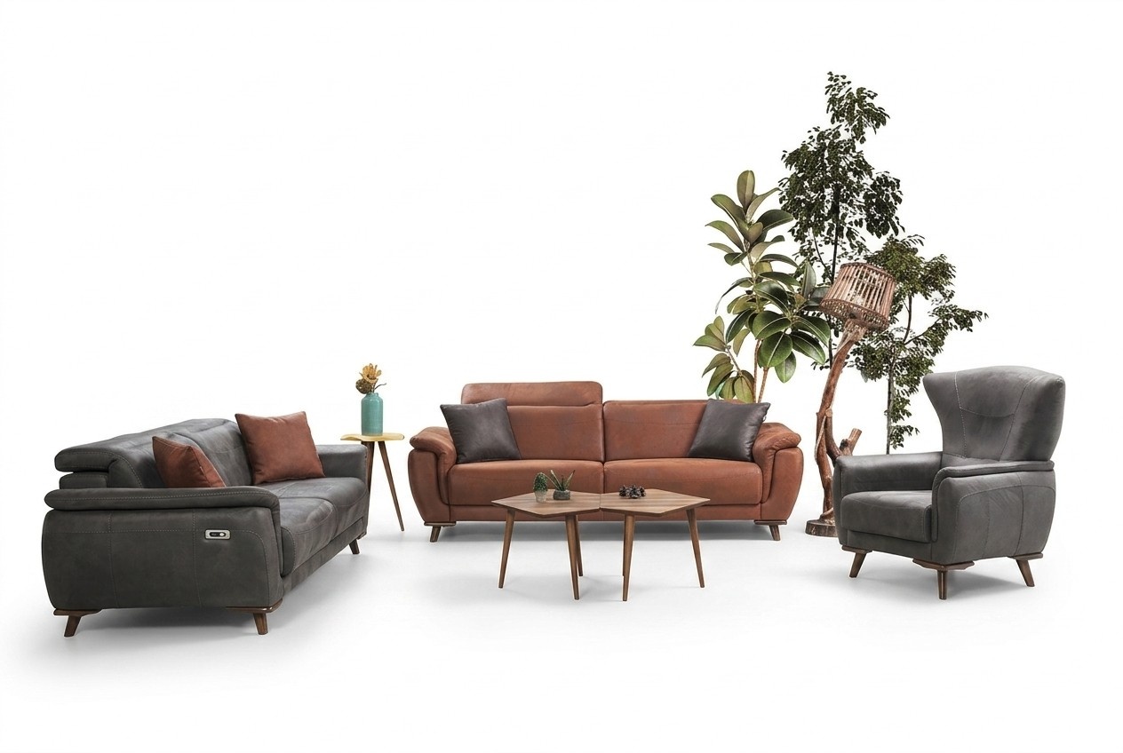 3-piece sofa set living room three-seater sofa couch modern armchair luxury