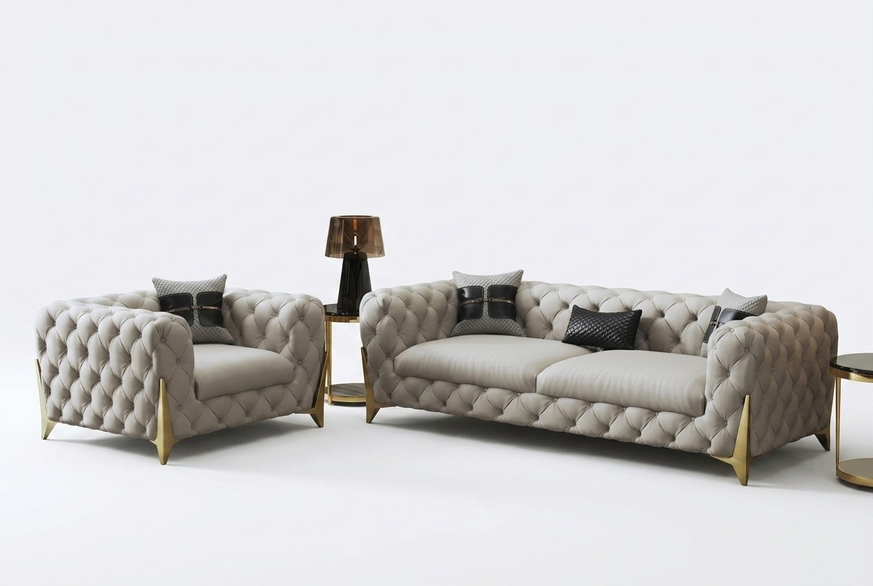 Sofa Set Big Set 3+1 Seater Leather Sofa Couch Set Design Couches