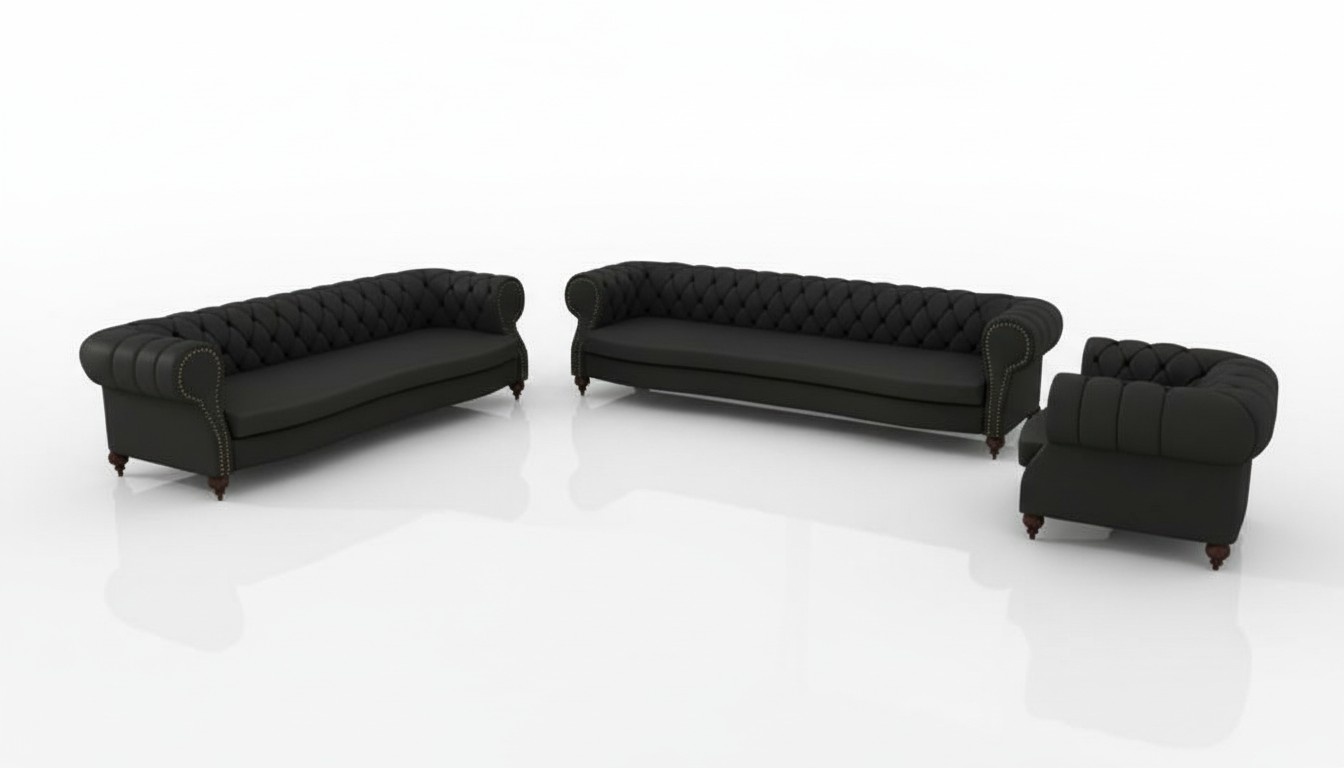 Chesterfield sofa set BIG 5+4+1 leather sofa upholstered couch