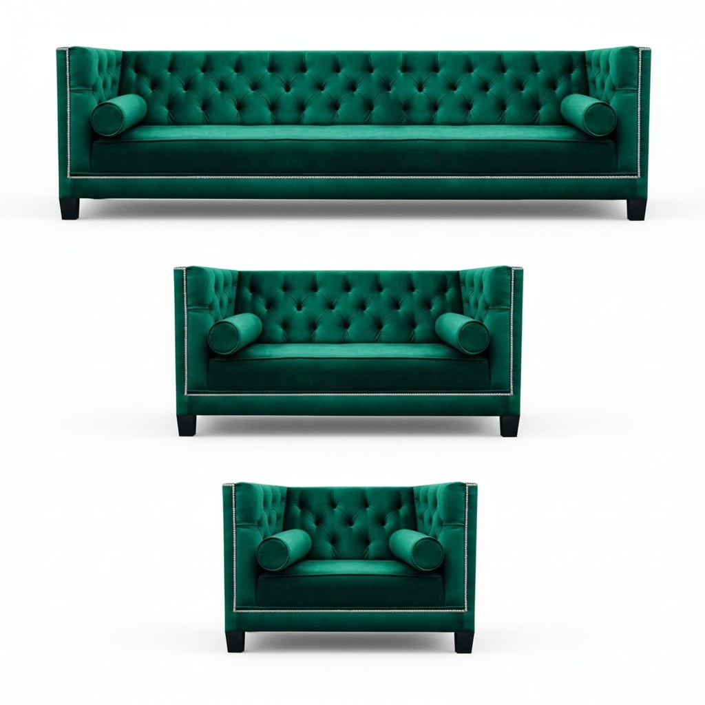 Sofa set Chesterfield New Complete furnishing Couch set Upholstered furniture