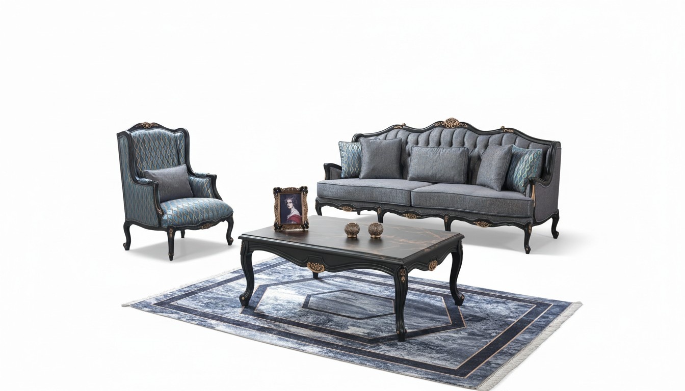 Sofa Sofa Set Couch Fabric Sofa Upholstered Sofa Gray Chesterfield Set
