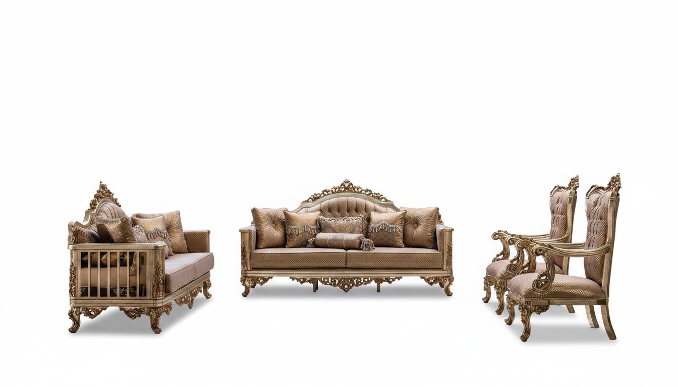 Sofa Set Couch Set Classic Set Seat Upholstery Coffee Table 5pcs.