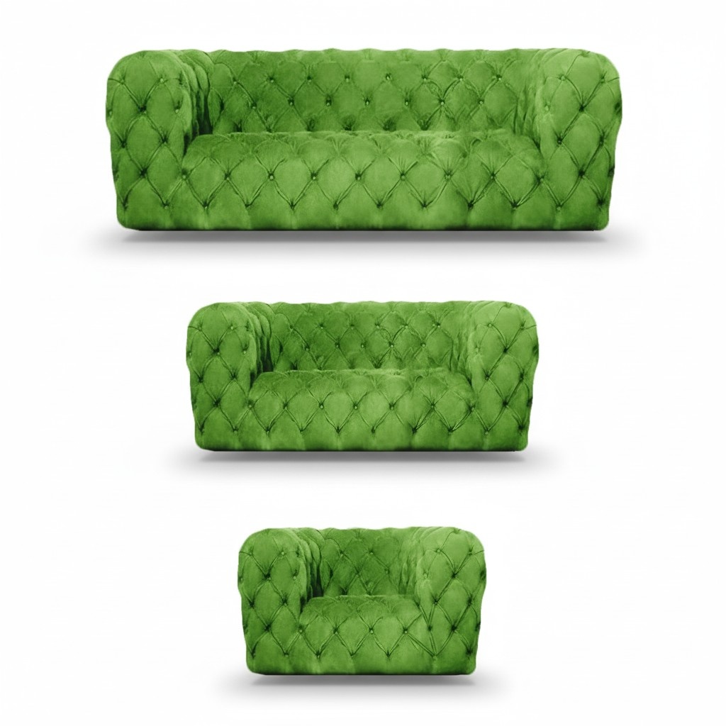 Sofa set green luxury Chesterfield 3-piece living room modern seating sofas