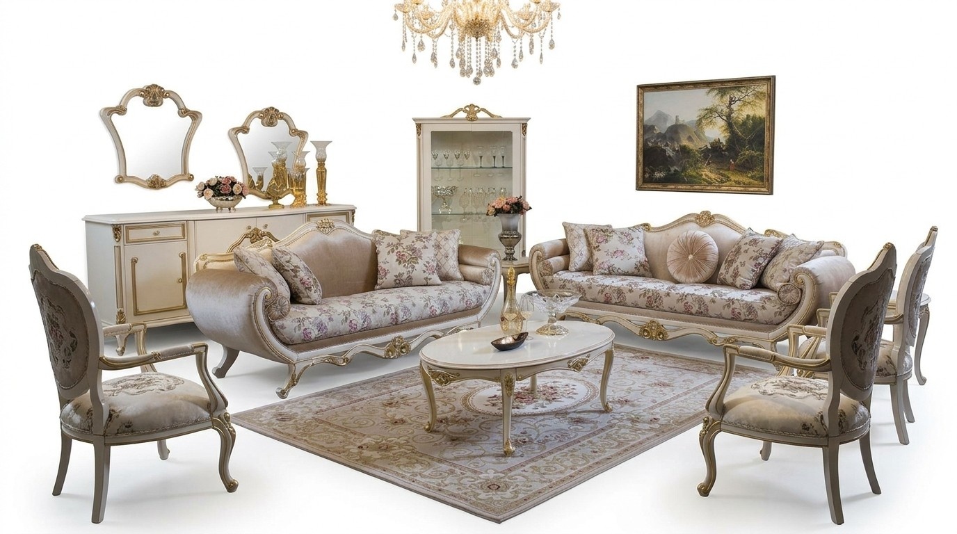 Sofa Set Sofa Couch Coffee Table Armchair Sofas Set Fabric 311 Set 5pcs.