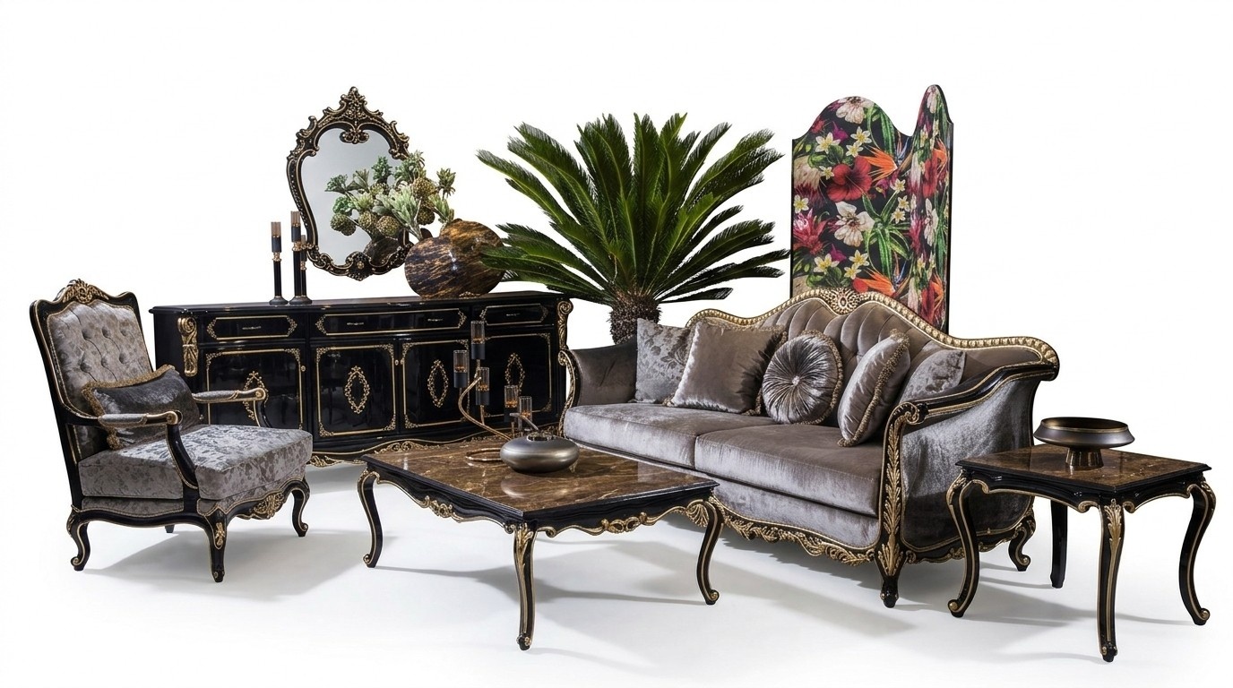 Sofa Set Sofa Commode Side Table Coffee Table Armchair Sofas Set 5pcs.