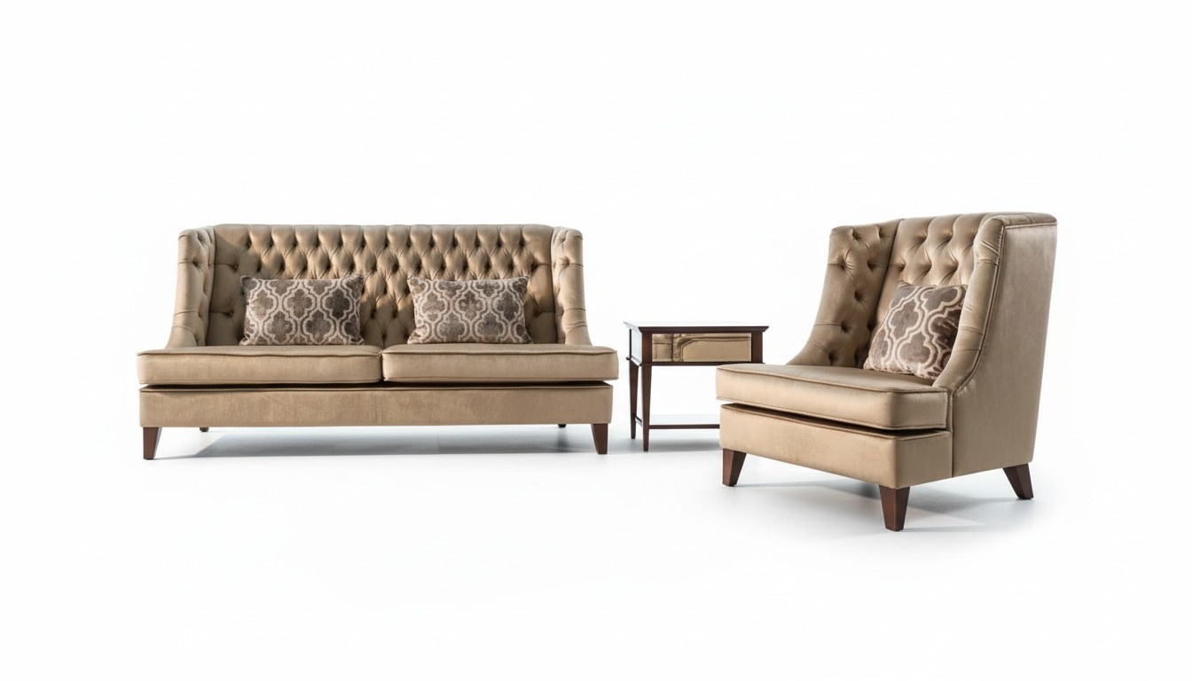 Sofa set Sofa set 3 seater armchair Chesterfield Brown 3pcs