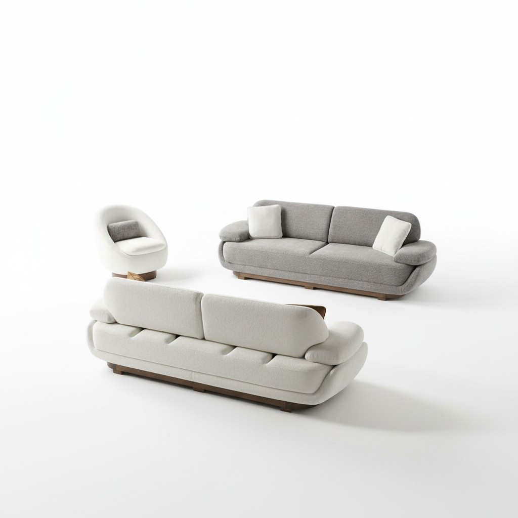 Sofa suite upholstered furniture designer sofa set seating furniture living room 3+3+1.