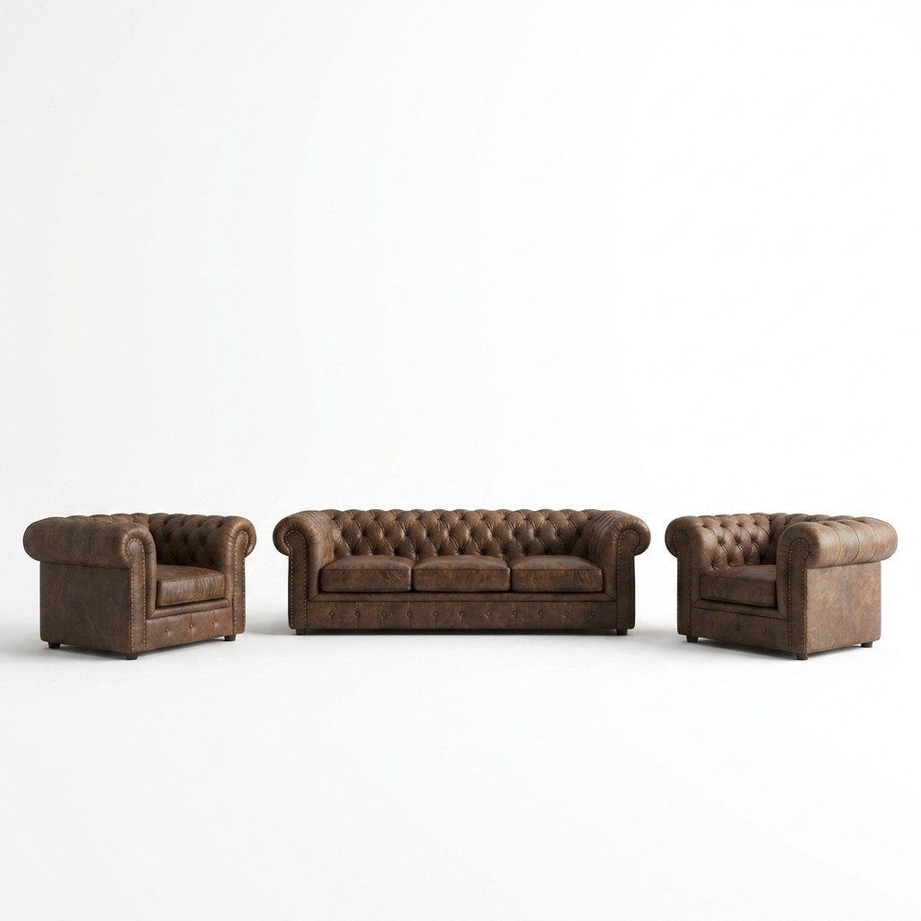 Sofa Set Upholstery Couch Sofa Classic Chesterfield 3 Seater Set New NAPOLI V