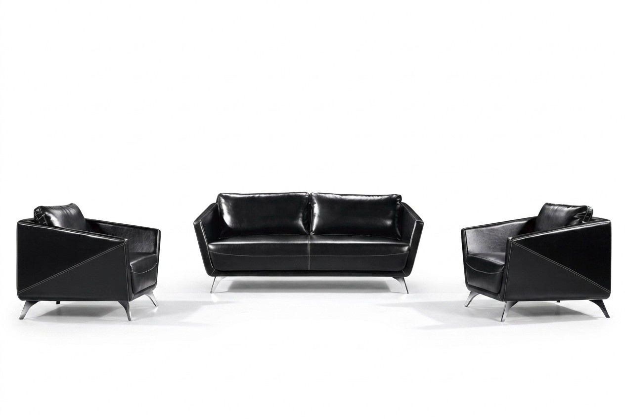 Sofa set 3+1+1 seater leather sofa couch living area set design modern