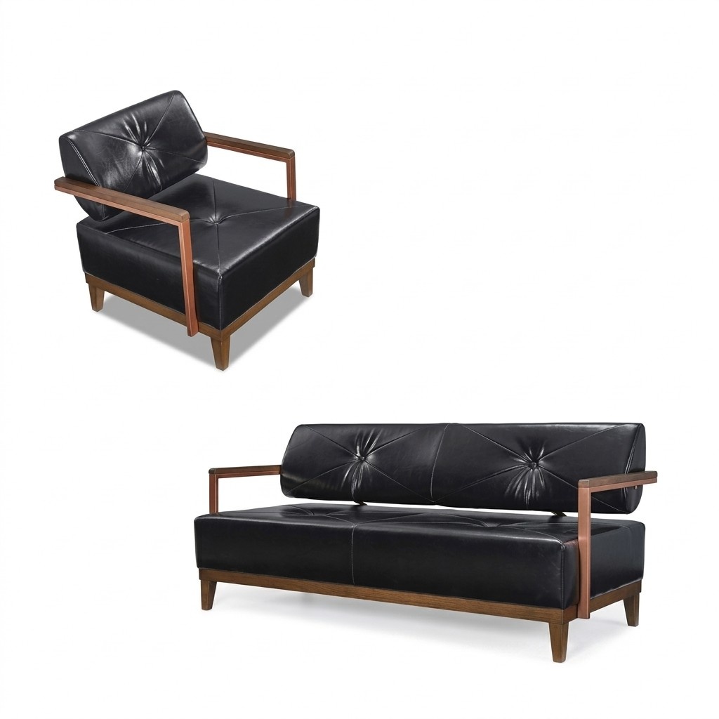 Sofa set 3+1 modern style reclining armchair 2-piece luxury living room