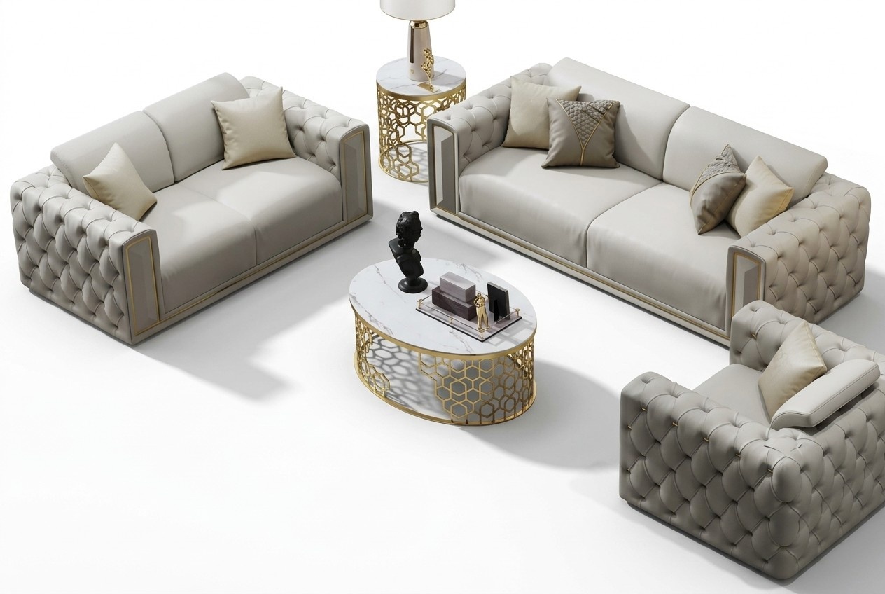 Sofa set 3+2+1 seater classic living area sofas couches upholstery