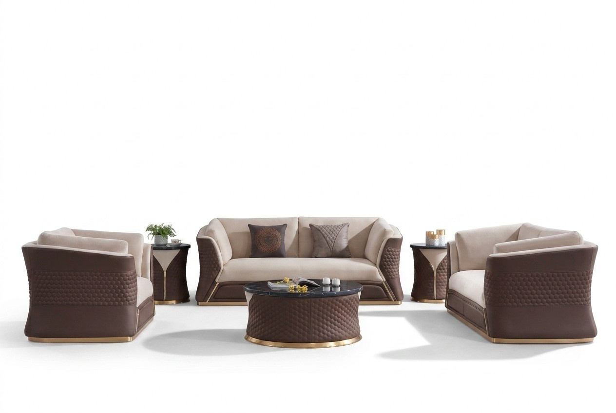 Sofa set 3+2+1 seater leather sofa couch living area set