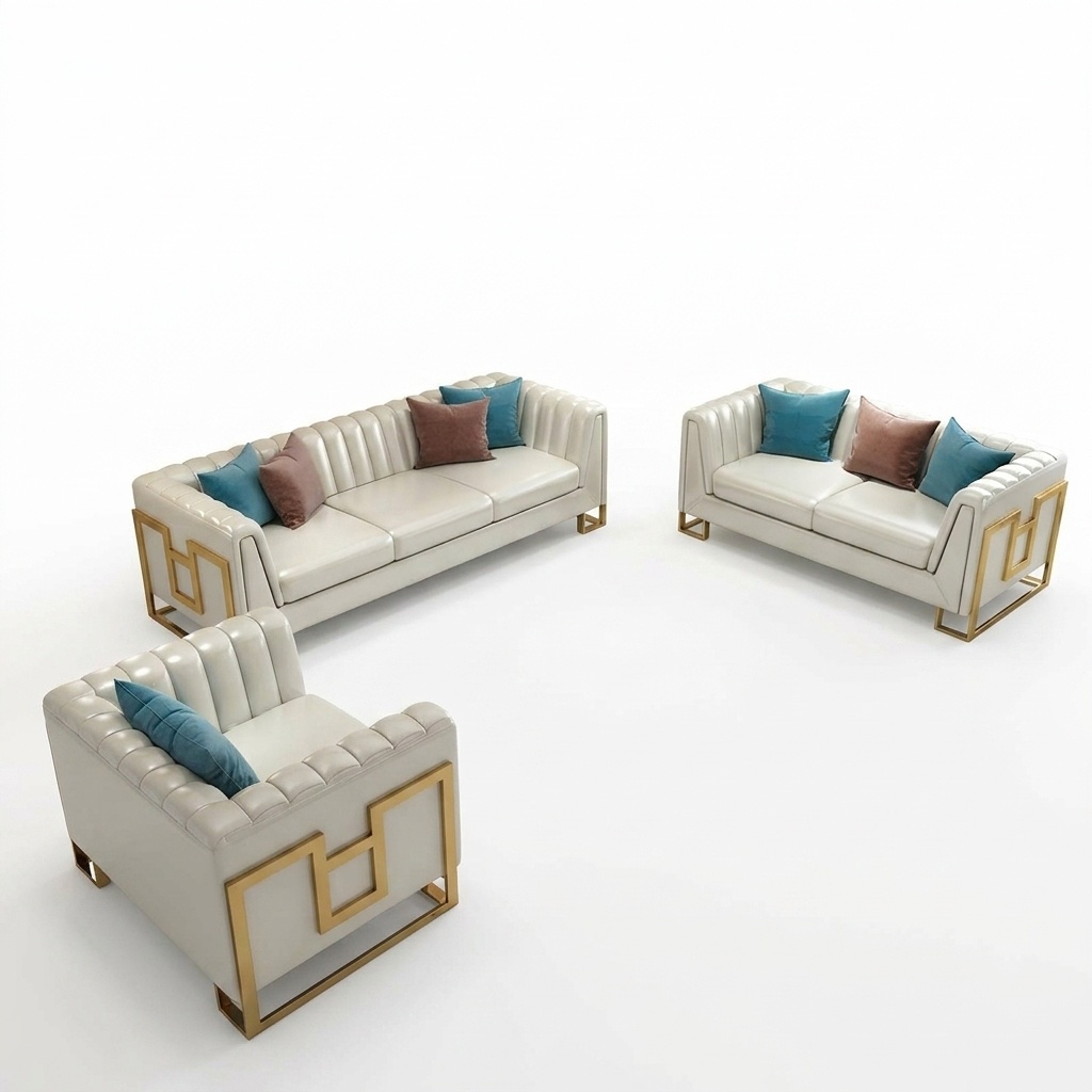 Sofa sets 3+2+1 Seater Living Landscape Sofa Couch Upholstery Upholstery Leather Sofas