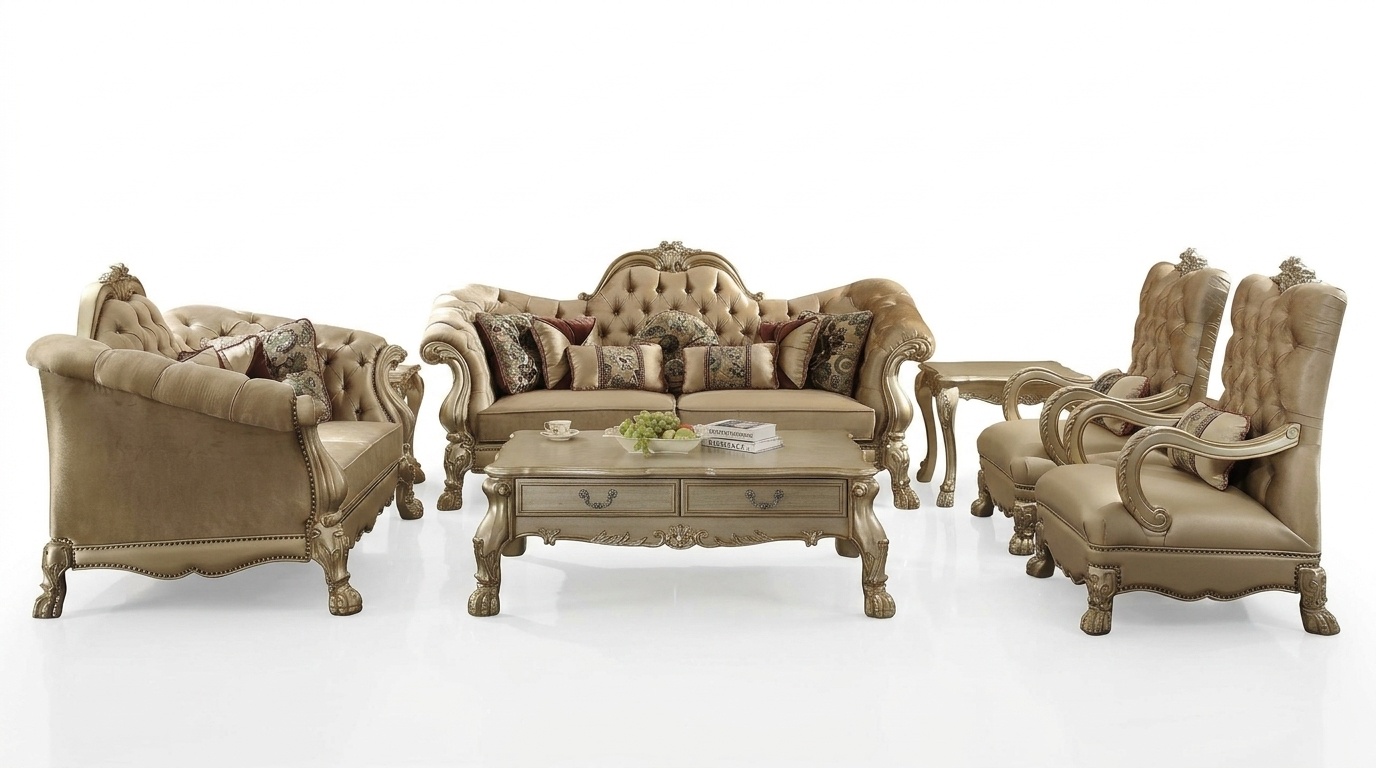 Sofa Set 3+2+1 Seater Set Sofa Upholstery Couches Couch Luxury Chesterfield New