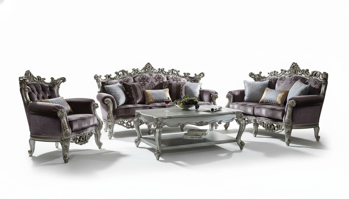 Sofa Set 3+2 Seater Classic Living Landscape Sofas Couches Baroque Furniture