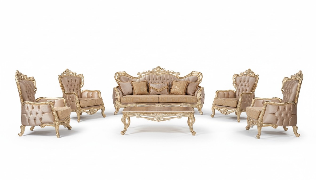 Sofa Set 3+3+1+1 Seater Coffee Table Sofa Armchair Sofas Relax Luxury Set 5pcs