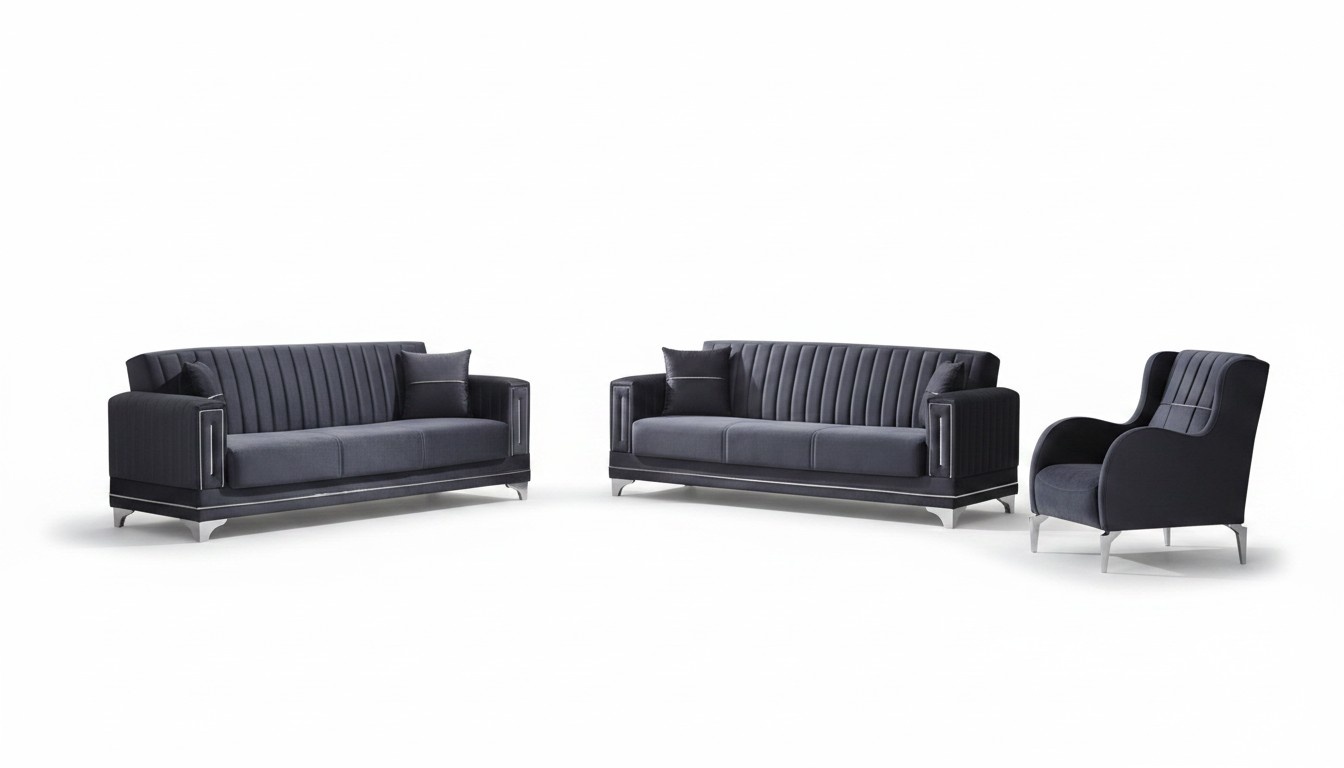 Sofa set 3+3+1 couch set upholstered furniture seating group living room textile