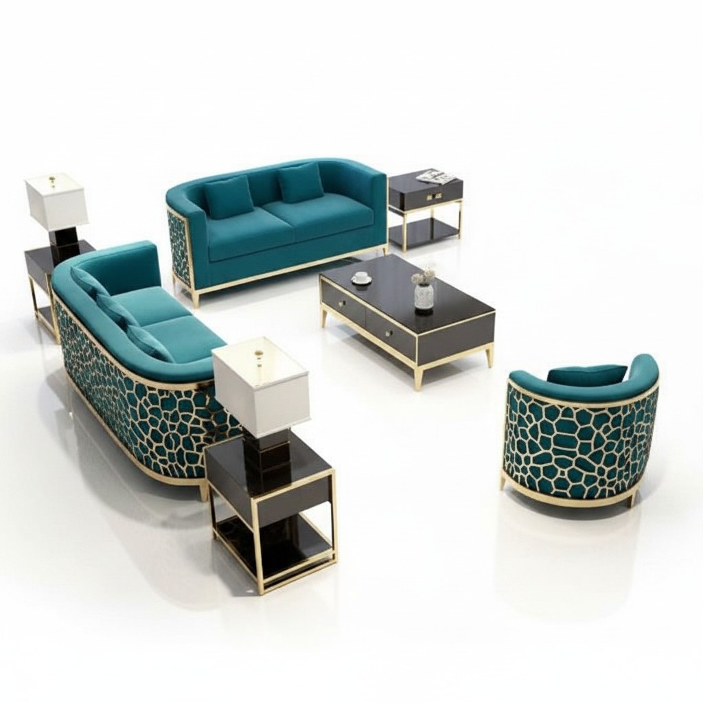 Sofa set Couch 321 seat textile couches sofas luxury furniture upholstery