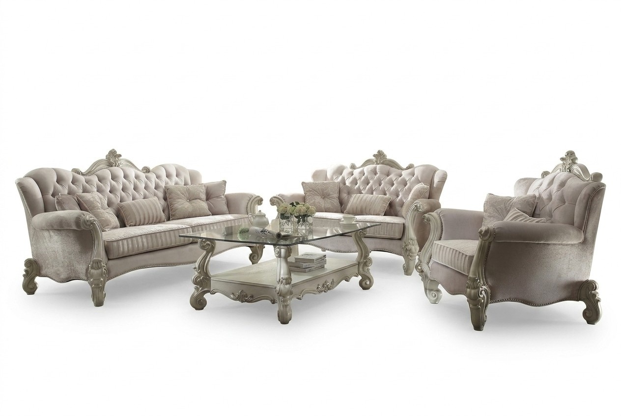 Sofa Set Couch Upholstery Classic 3+1+1 Seater Set Design Sofas Upholstery Group