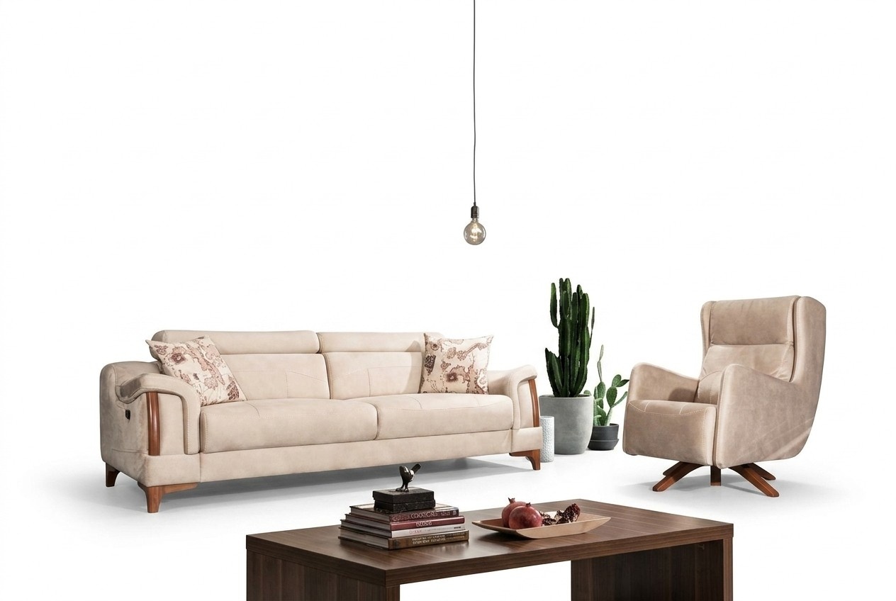 Living room sofa set one-seater modern three-seater couch new